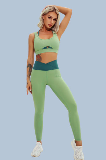 Tracksuit 2 Pieces Workout Sets with Bra&Leggings -  - Sets